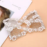 Pearl Beaded Hair Claw Hairpin Up-Do Bun Maker