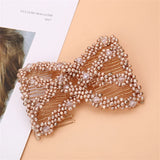 Pearl Beaded Hair Claw Hairpin Up-Do Bun Maker