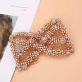 Pearl Beaded Hair Claw Hairpin Up-Do Bun Maker