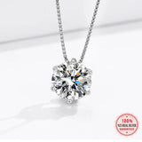 925 Sterling Silver CZ Stone Pendant Necklace for Women