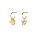 925 Silver Champagne Butterflies Leaf Splicing Earhook