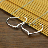 Women's 925 Silver Heart Earrings-Temperament Fine Jewelry-Original Solid Silver