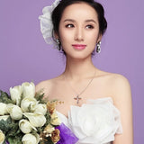 925 Silver Cross Pendant Snake Chain Necklace