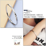 925 Silver Bracelet Engraved Pattern Women's Jewelry