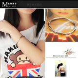 925 Silver Bracelet Engraved Pattern Women's Jewelry