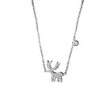 925 Silver Bracelet Reindeer Fairy Horn Zircon Jewelry Gift