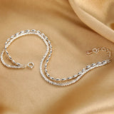 Women's 925 Silver Bracelet with Stars and Olive Beads