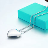 925 Silver Heart Photo Box Necklace Customizable Anniversary Gift
