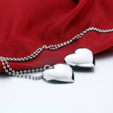 925 Silver Heart Photo Box Necklace Customizable Anniversary Gift