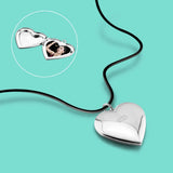 925 Silver Heart Photo Box Necklace Customizable Anniversary Gift