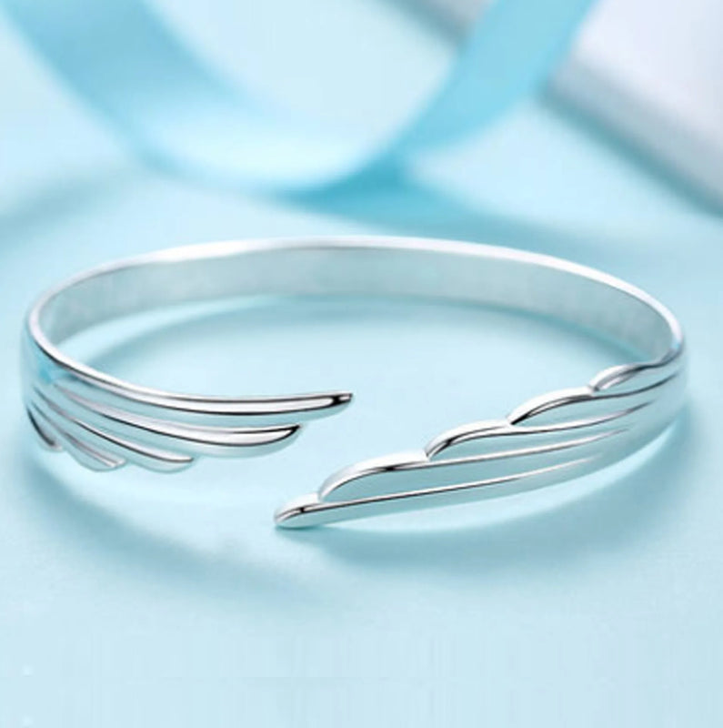 Silver Plated Angel's Wing Bracelet Jewelry Gift