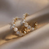 Opals Hoop Earrings for Party Girls