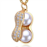 Natural Freshwater Pearl Necklace Peanut Pendant Clavicle Chain
