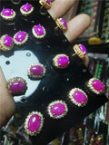 Women's Purple Sugilite Stone Princess Earrings