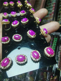 Women's Purple Sugilite Stone Princess Earrings