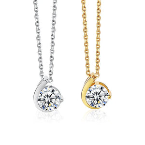 S925 Silver Zircon Digital Collar Chain Necklace