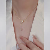 S925 Sterling Silver Opal Zircon Necklace