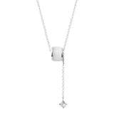 S925 Sterling Silver Opal Zircon Necklace