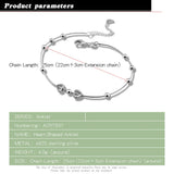 Women's Silver Anklet Round Bead Silver Chain Summer Jewelry