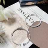 Silver Grid Pattern Open Bracelet