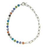 Colorful Choker Necklace Rainbow Crystal Zircon Chain Jewelry
