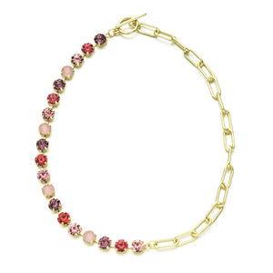 Colorful Choker Necklace Rainbow Crystal Zircon Chain Jewelry