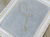 S925 Silver Necklace Small Golden Bean Pendant Clavicle Chain 40+5cm