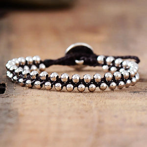 Bohemia Friendship Bracelet Womens Plated Beads String Braided Bracelets
