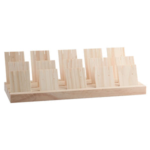 Wood Jewelry Display Tray Pendant Earrings Card Organizer