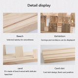 Wood Jewelry Display Tray Pendant Earrings Card Organizer