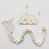 Wooden Cloud Baby Hair Clips Holder