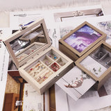 Wooden Jewelry Box Travel Jewelry Organizer Multifunction