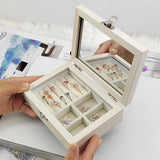 Wooden Jewelry Box Travel Jewelry Organizer Multifunction