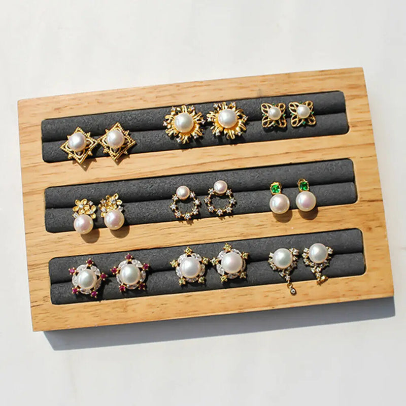 Wooden Jewelry Tray Organizer Storage Drawer Display Rack