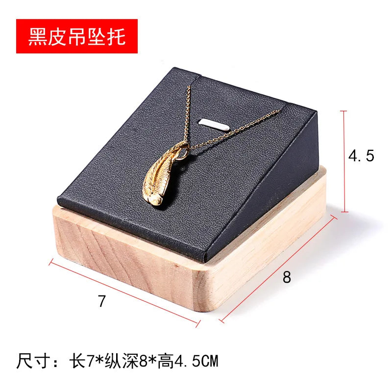 Wooden Pendant Necklace Display Stand Holder Jewelry Organizer
