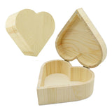 Wooden Storage Box Retro Creative Wood Packing Heart Box Storage Box