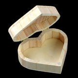 Wooden Storage Box Retro Creative Wood Packing Heart Box Storage Box