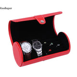 Couple Bracelet Jewelry PU Leather Box Watch Ring Display Case Storage