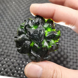 Xinjiang Hotan Dark Green Jade Nine-tailed Fox Pendant National Wind Joker