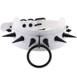Y2K Gothic Harajuku Chocker Necklaces Punk Heart Round Rivets Goth Choker