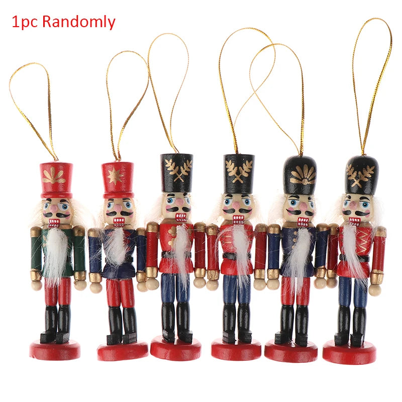 Wooden Nutcracker Doll Soldier Christmas Tree Ornament Decoration