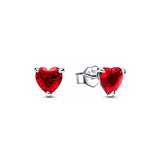 Red Love Ring Earrings Necklace Bracelet Set 925 Sterling Silver Jewelry