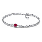 Red Love Ring Earrings Necklace Bracelet Set 925 Sterling Silver Jewelry