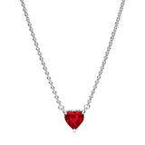 Red Love Ring Earrings Necklace Bracelet Set 925 Sterling Silver Jewelry