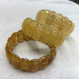 Yellow Jade Stone Bracelet Natural Gemstone Jewelry Bangle