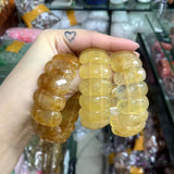 Yellow Jade Stone Bracelet Natural Gemstone Jewelry Bangle