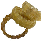 Yellow Jade Stone Bracelet Natural Gemstone Jewelry Bangle