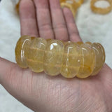 Yellow Jade Stone Bracelet Natural Gemstone Jewelry Bangle