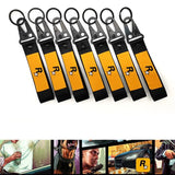 Yellow Muti-Pendant Car Key Holder Durable Key Strap Nylon Webbing