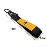 Yellow Muti-Pendant Car Key Holder Durable Key Strap Nylon Webbing